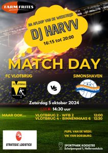 Zaterdag 5 oktober Matchday!
